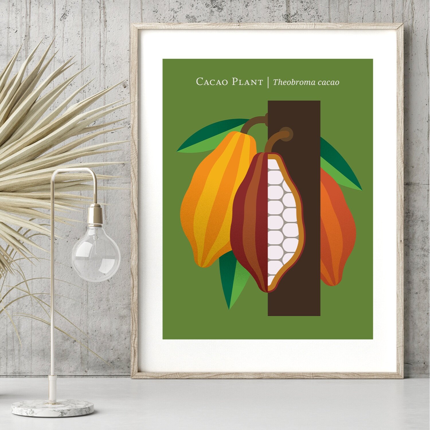 Nature: Cacao Plant Modern Art Print Poster — CHRISTOPHER DINA